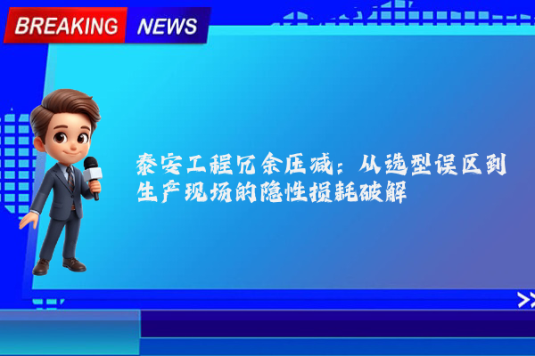 泰安工程冗余压减：从选型误区到生产现场的隐性损耗破解